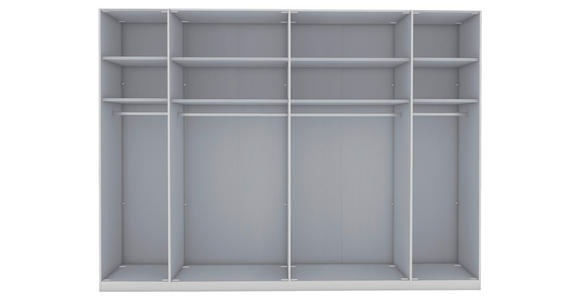 FALTTÜRENSCHRANK 300/216/58 cm 6-türig  - Schieferfarben/Eiche Bianco, KONVENTIONELL, Glas/Holzwerkstoff (300/216/58cm) - Dieter Knoll