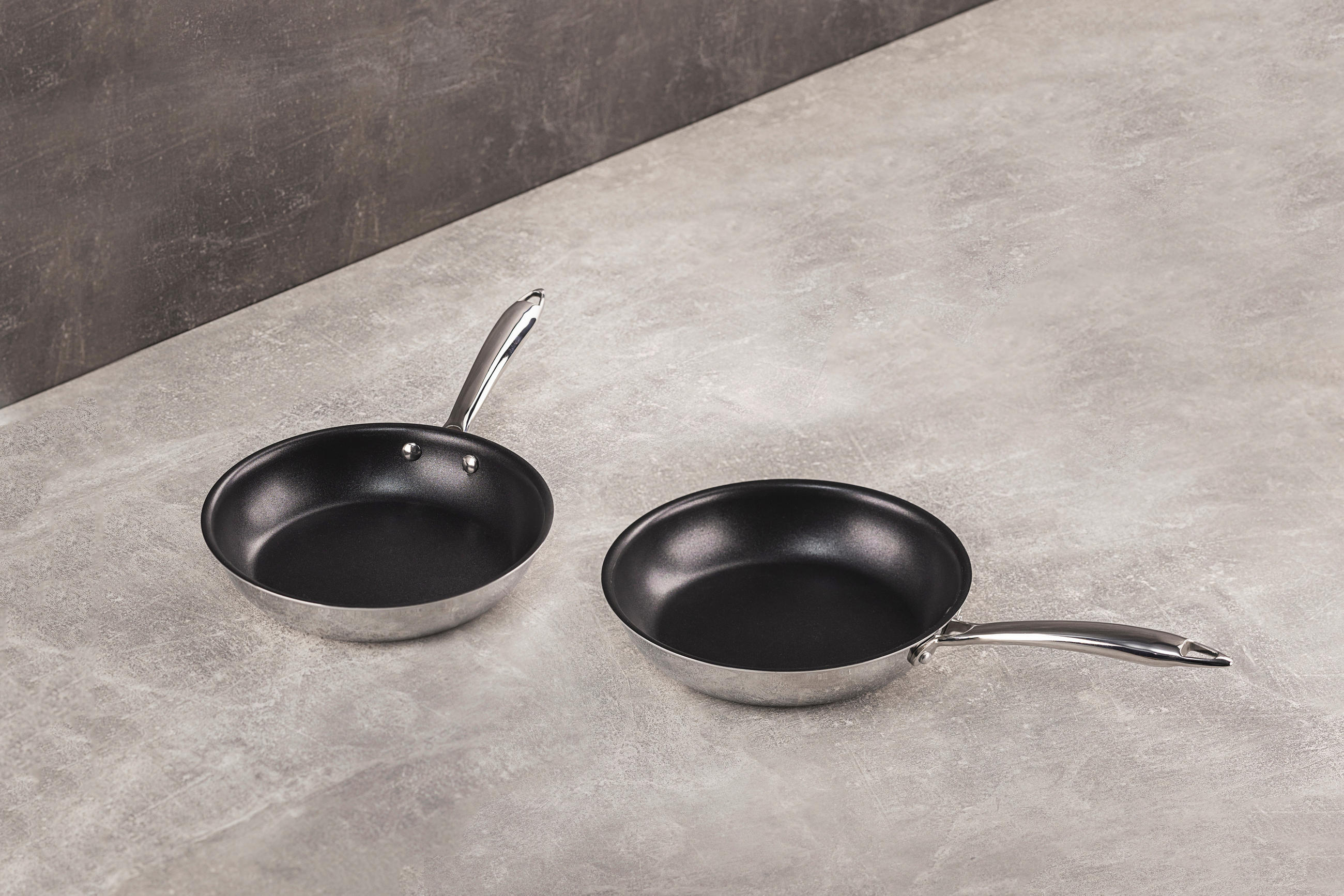 PFANNENSET Edelstahl 2-teilig  - Edelstahlfarben, Basics, Metall (26/9/44.5cm)