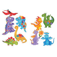 DEKOSTICKER Dinosaurier  - Multicolor, KONVENTIONELL, Kunststoff (25/35/0,10cm) - Euroart