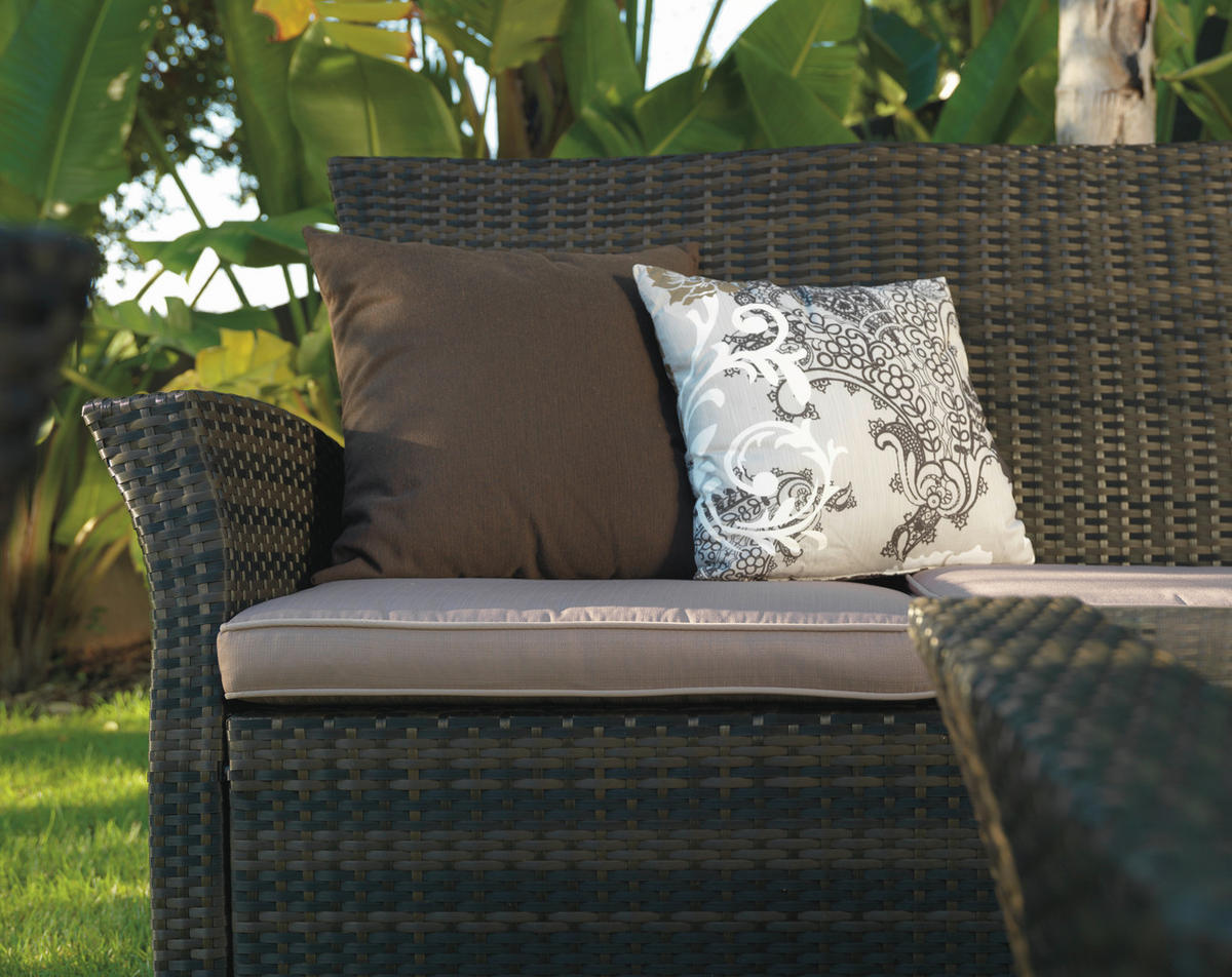 BAŠTENSKA GARNITURA 4 dela  - siva/zelena, Romantično / Seoski, metal/tekstil - Ambia Garden