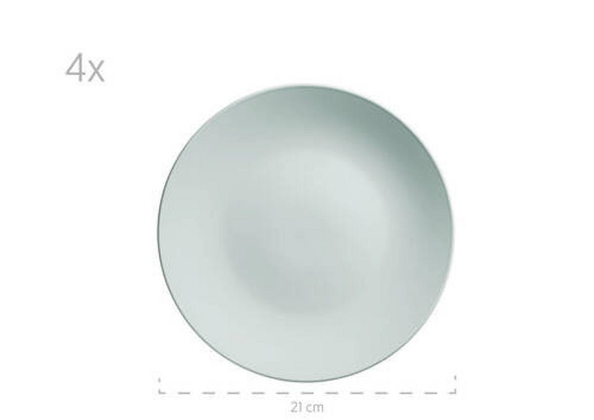 KOMBISERVICE Pastell Selection 16-teilig  - Mintgrün, Basics, Keramik (31,3/32,5/31,5cm) - Mäser