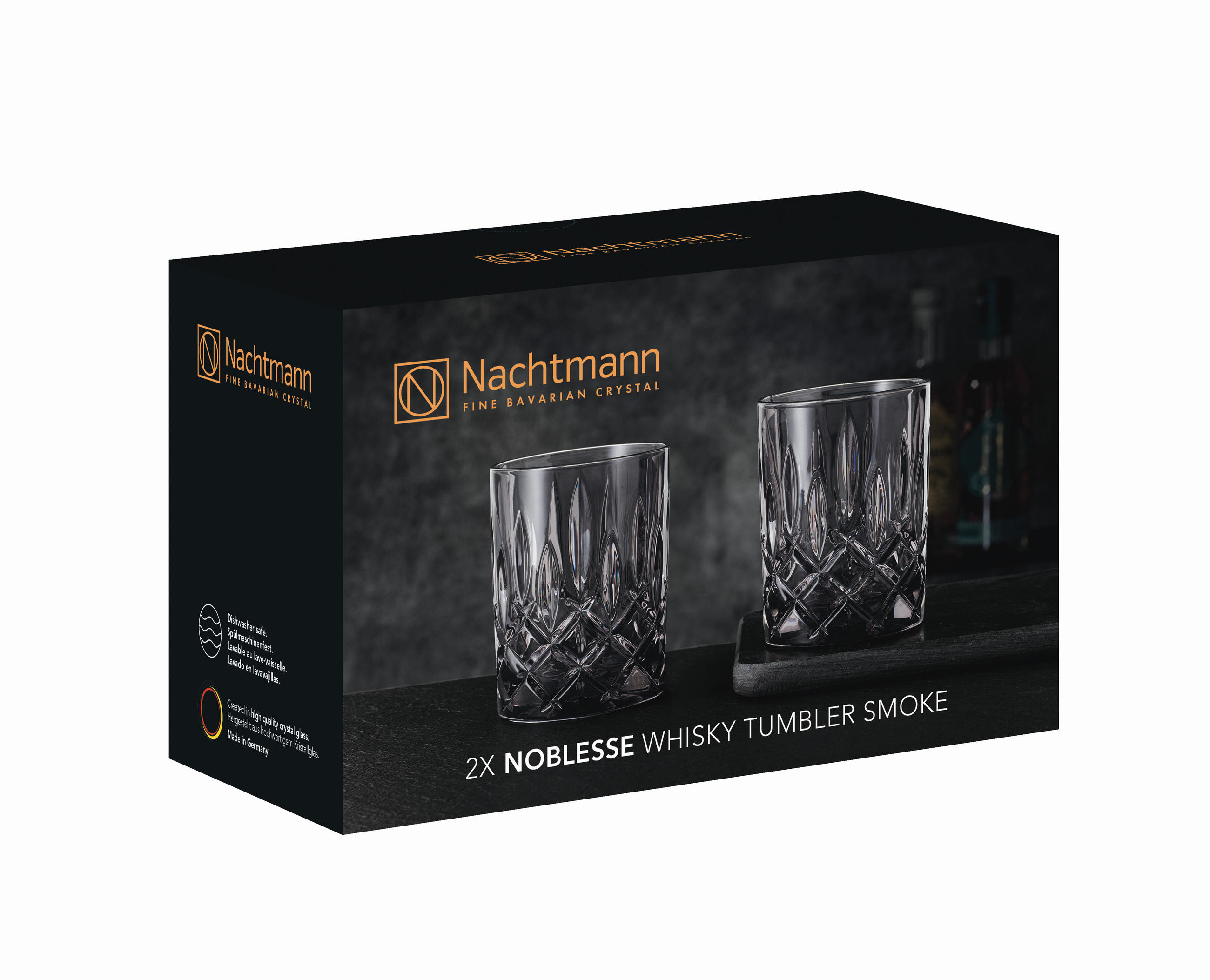 WHISKY-GLÄSERSET Noblesse  2-teilig  - Grau, LIFESTYLE, Glas - Nachtmann
