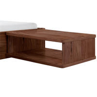 NACHTSCHRANK 48/16/38 cm Nussbaum massiv  - Nussbaumfarben, Design, Holz (48/16/38cm) - Hasena