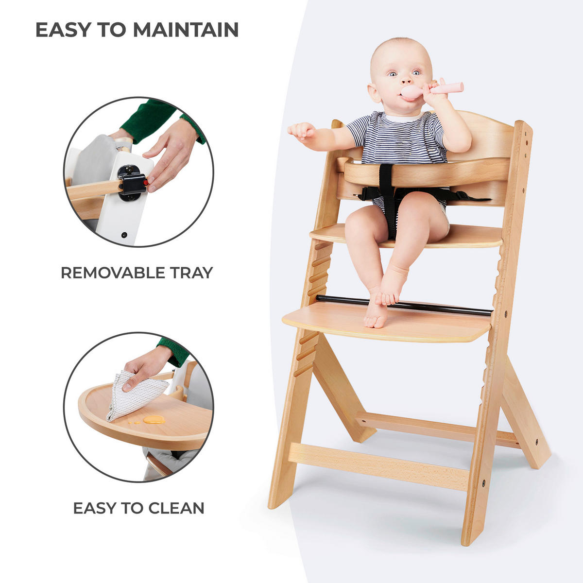 HOCHSTUHL Enock Weiß, Buchefarben White and Wood  - Buchefarben/Weiß, Basics, Holz (49/73/49cm) - kinderkraft
