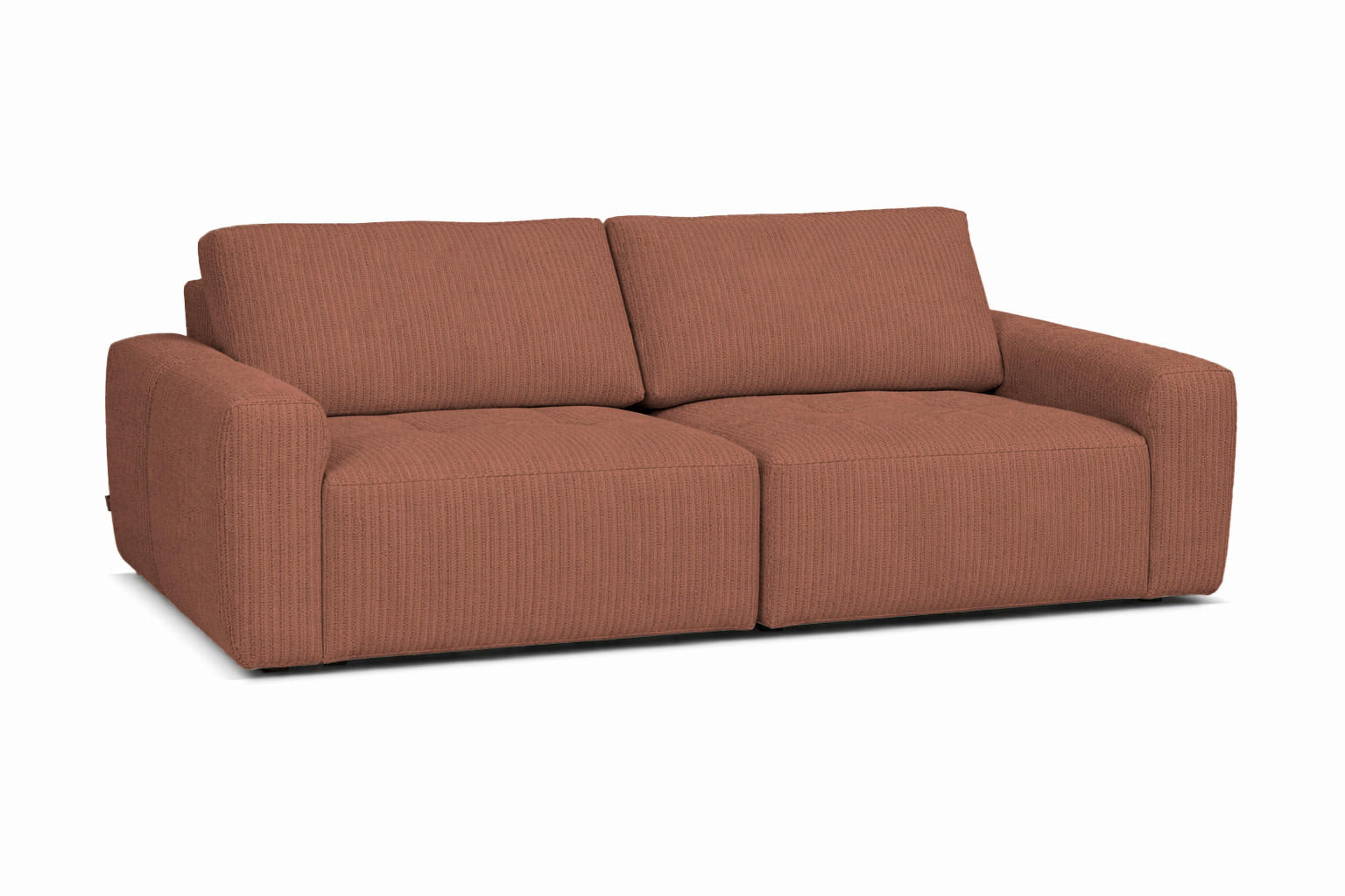 2-SITZER-SOFA MAZA Cord Rostfarben  - Rostfarben/Schwarz, Design, Textil (222/80/106cm) - Livetastic