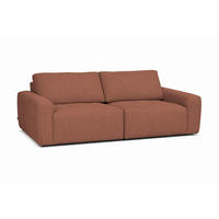 2-SITZER-SOFA MAZA Cord Rostfarben  - Rostfarben/Schwarz, Design, Textil (222/80/106cm) - Livetastic