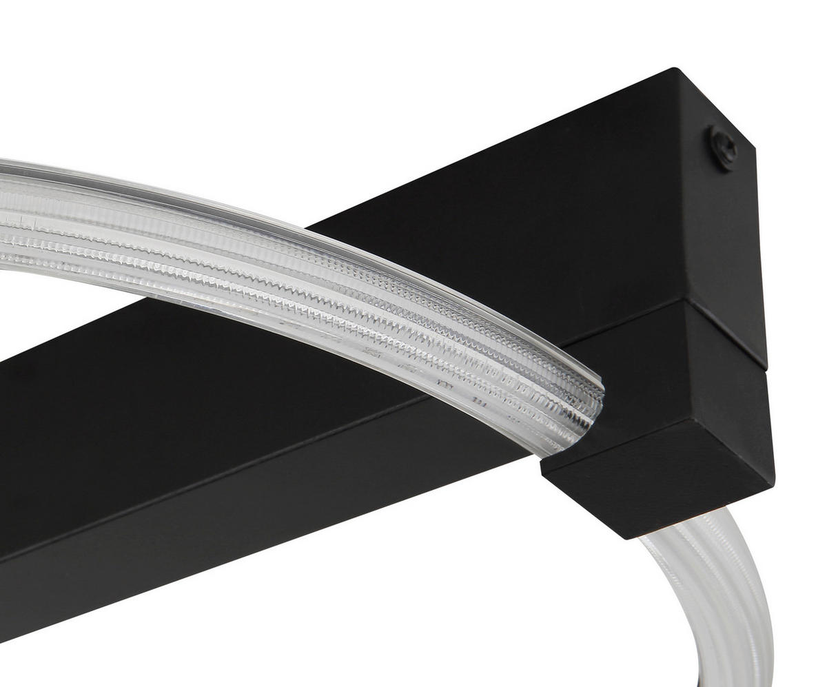 STROPNA LED-SVETILKA  Fletcher   3000 K 230 V  - črna/bela, Design, kovina/umetna masa (41,4/38/8,5cm) - Globo