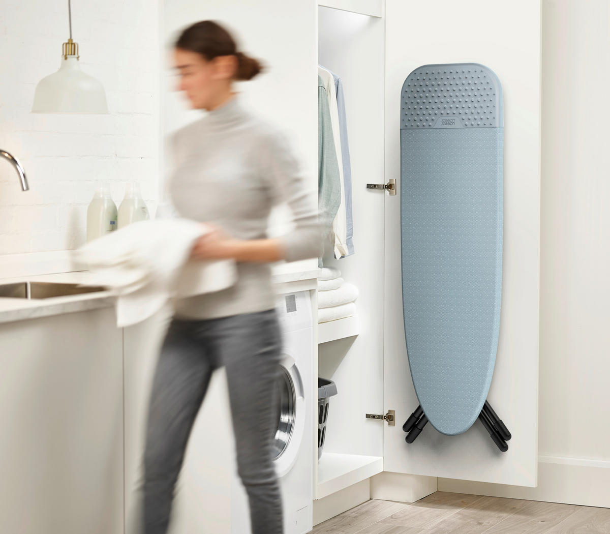 LIKALNA DESKA - siva, Basics, tekstil (38/130/8,5cm) - Joseph Joseph