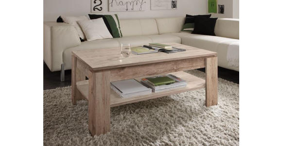 COUCHTISCH 110/65/47 cm rechteckig Eiche San Remo - Eiche San Remo, Design, Holzwerkstoff (110/65/47cm) - Carryhome