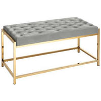 ZSÁMOLY 97/48/45 cm  - arany/szürke, Design, textil/fém (97/48/45cm) - Xora