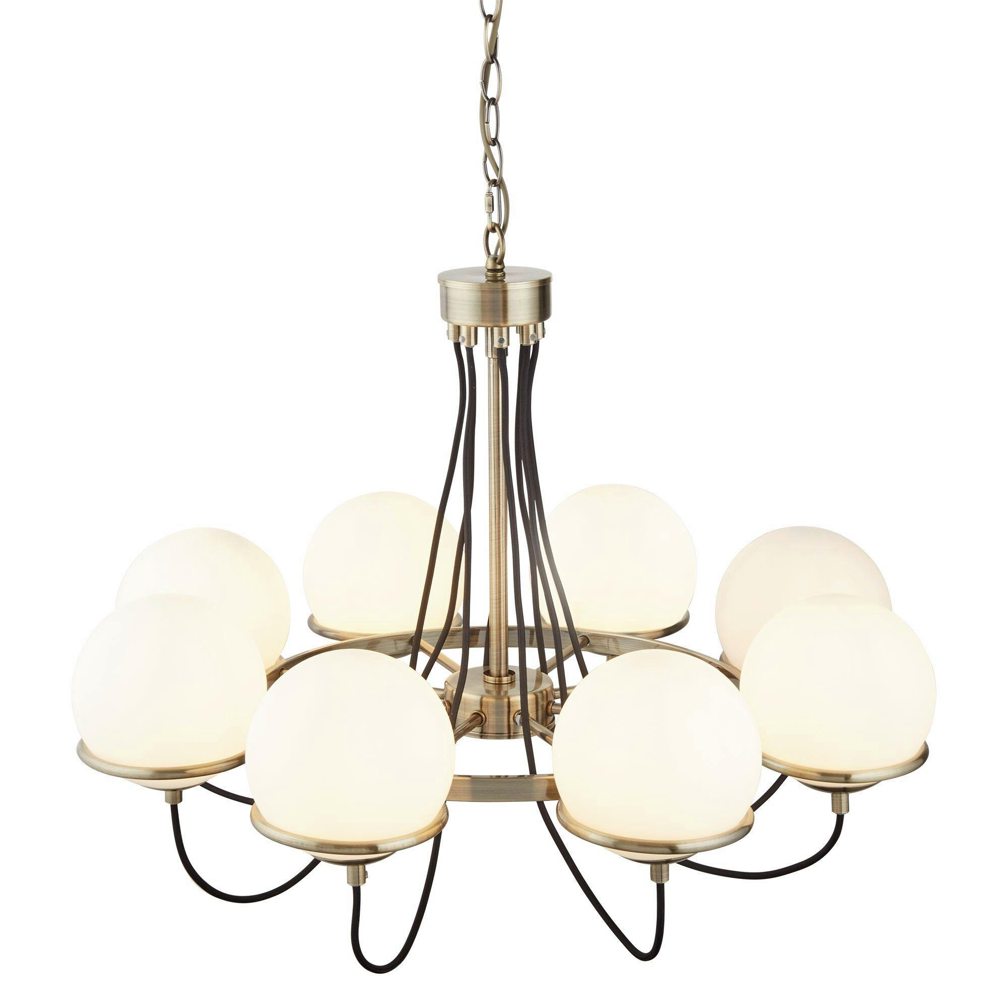 KRONLEUCHTER 75/150 cm   - Messingfarben, KONVENTIONELL, Glas/Metall (75/150cm)