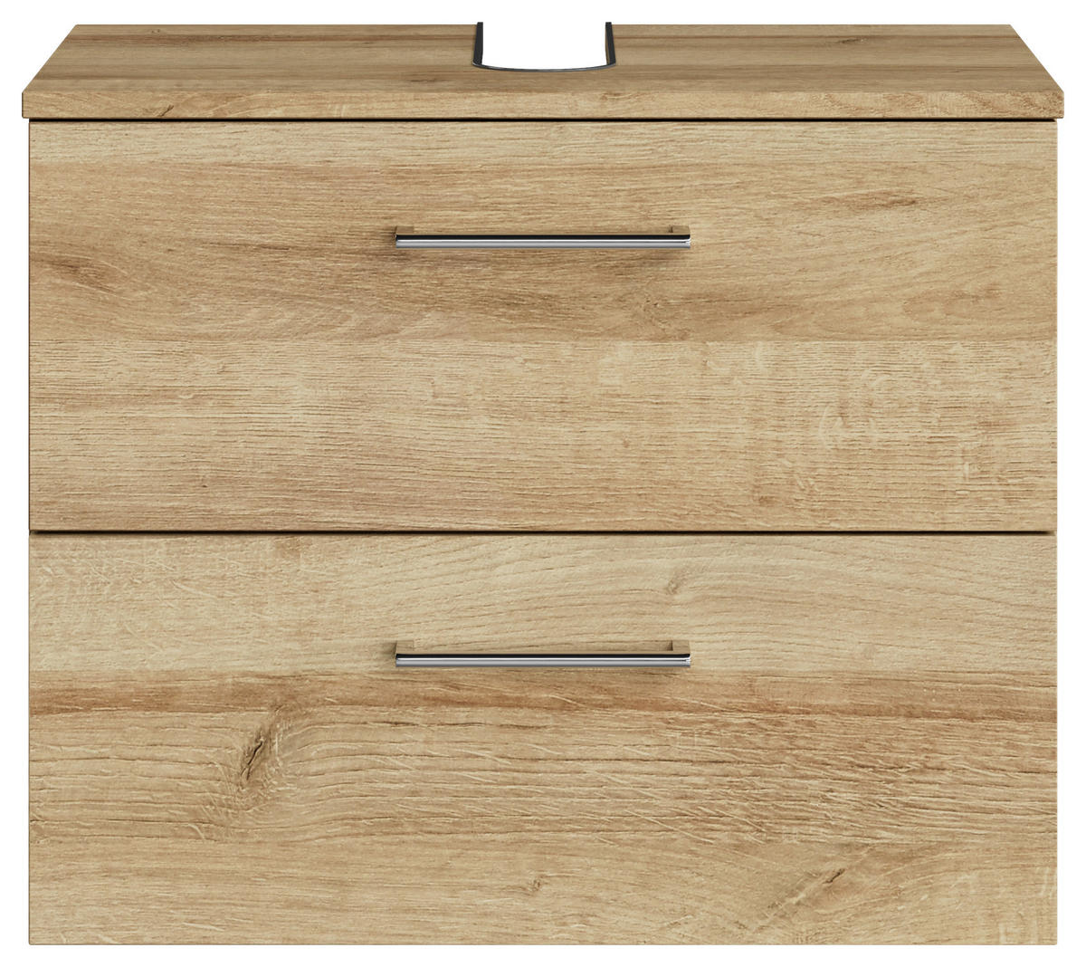 WASCHBECKENUNTERSCHRANK 60/49,8/38,3 cm  - Chromfarben/Hellbraun, KONVENTIONELL, Holzwerkstoff/Metall (60/49,8/38,3cm) - Sadena