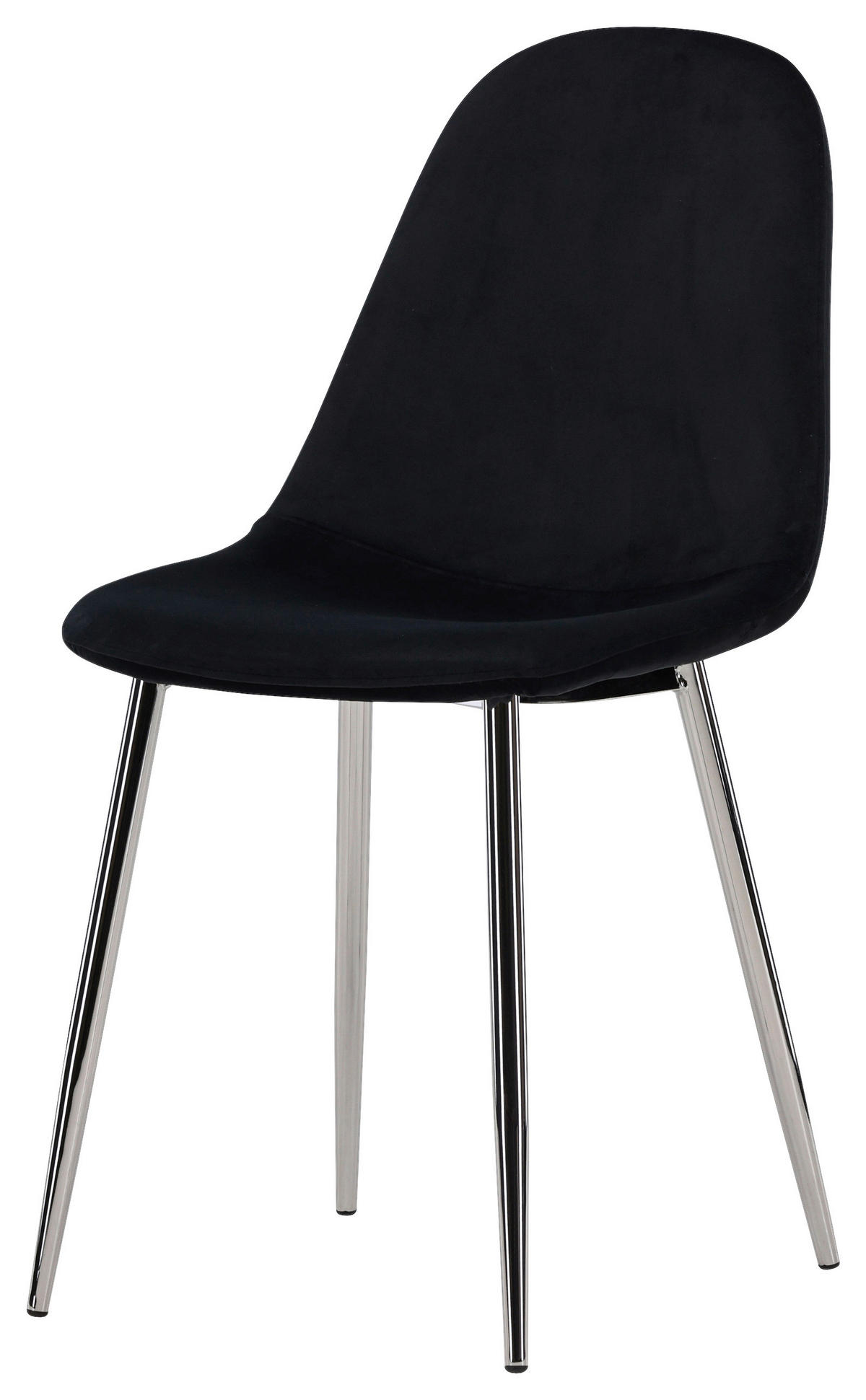 STOLSET 2 styck stål sammet  - svart, Design, metall/textil (45/90/52cm) - Livetastic