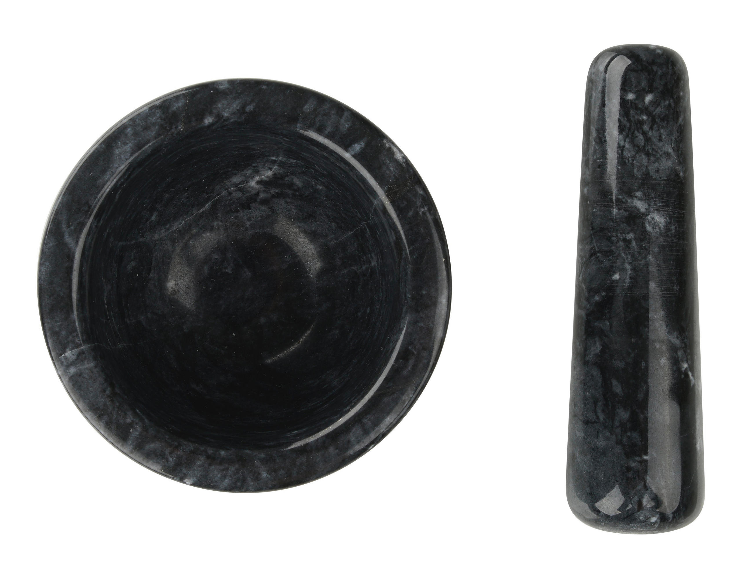 MÖRSERSET  - Schwarz, Design, Stein (9,5cm) - Chefkoch+Fackelmann
