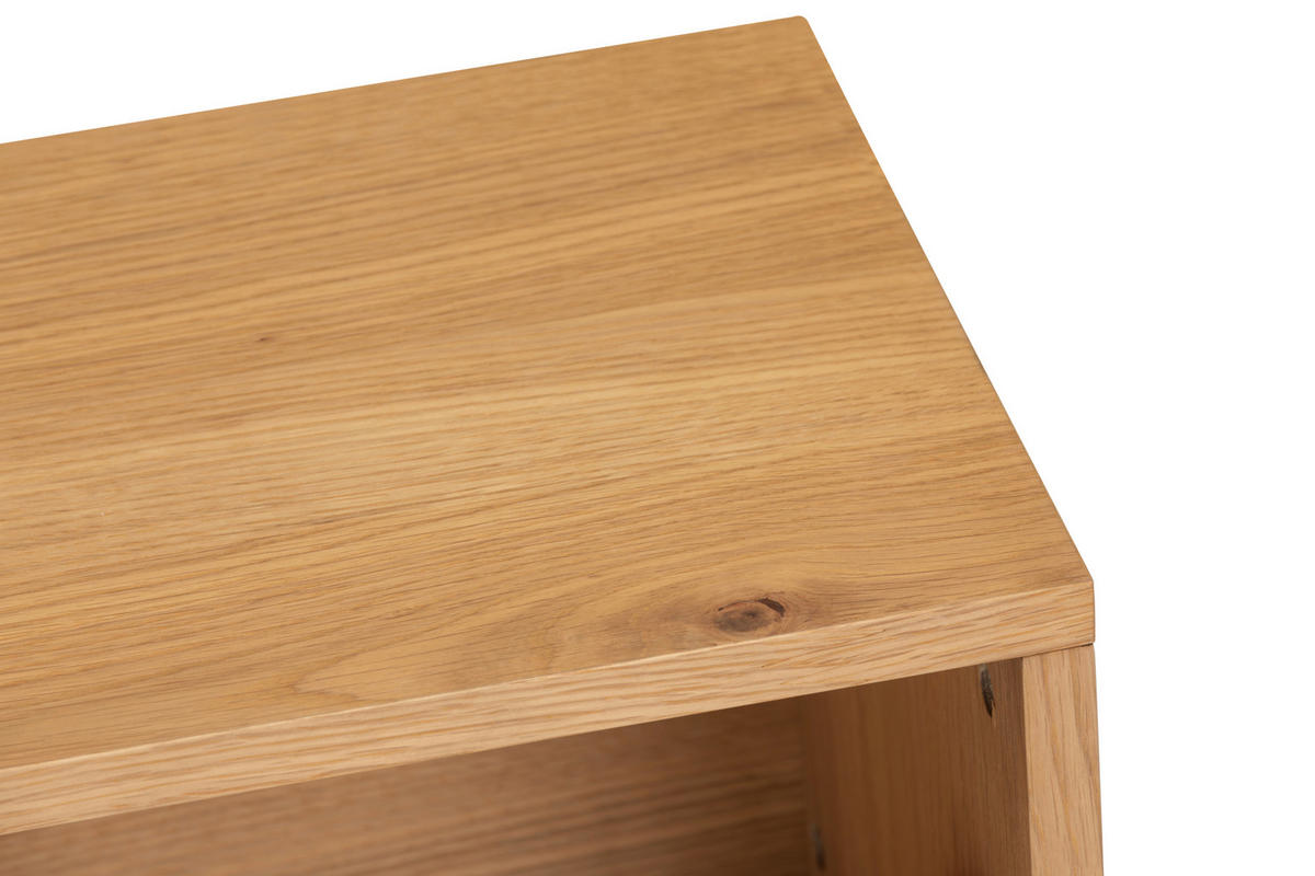 LOWBOARD 180/30/33 cm  - Weiß Hochglanz/Naturfarben, Design, Holz/Holzwerkstoff (180/30/33cm) - MID.YOU