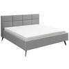 POLSTERBETT 180/200 cm  in Hellgrau  - Hellgrau/Schwarz, KONVENTIONELL, Textil/Metall (180/200cm) - SetOne by Musterring