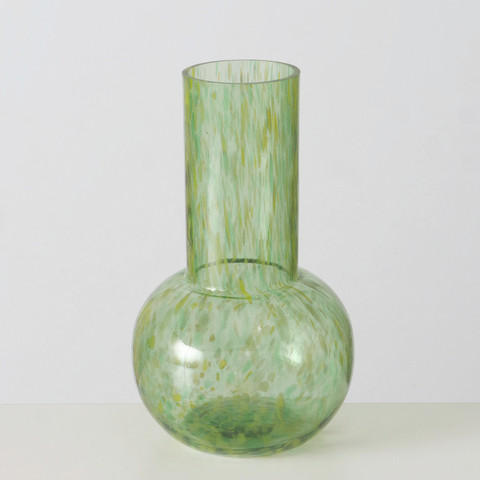 VASE  - Hellgrün/Grün, Glas (13/21cm) - Boltze Home