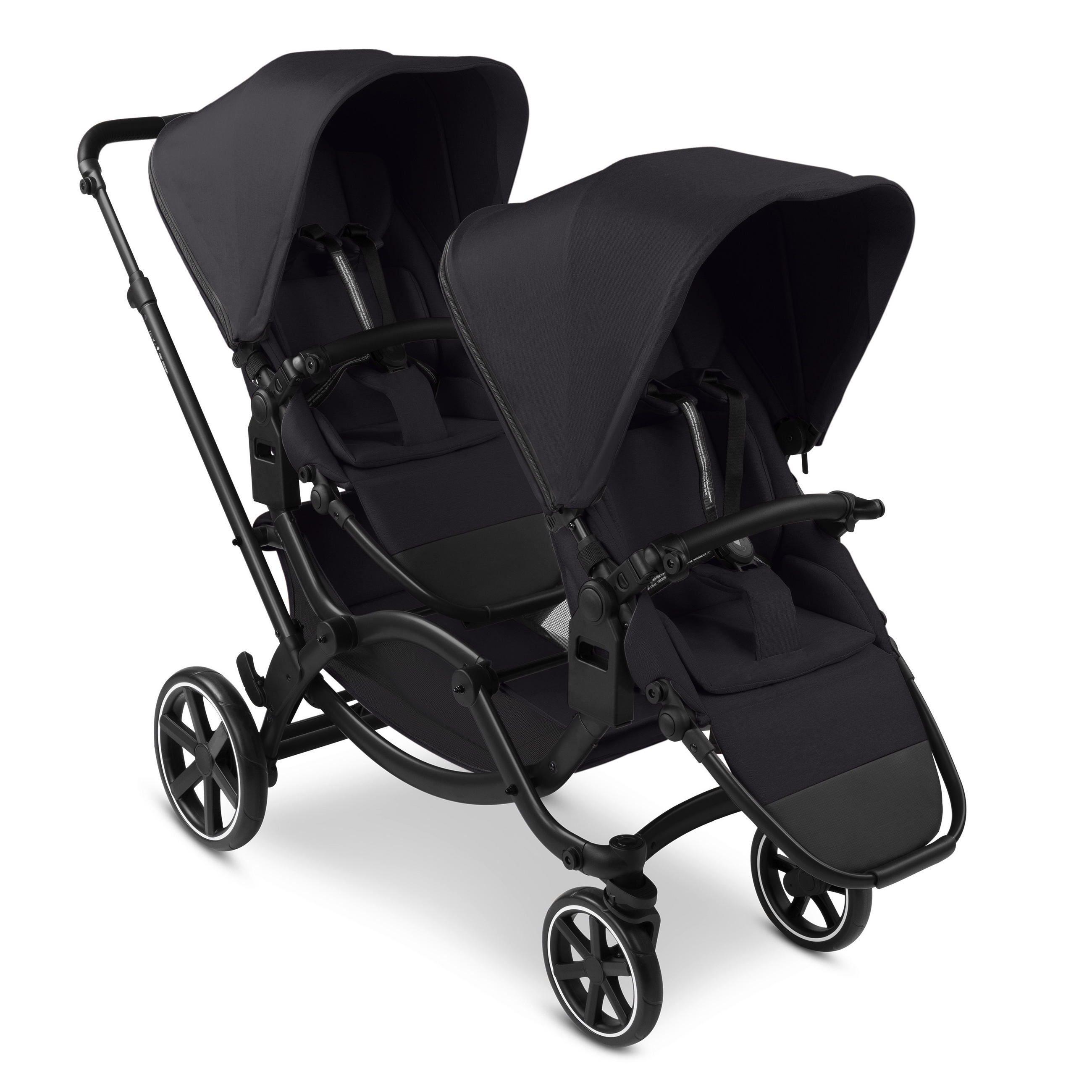 GESCHWISTERWAGEN Zoom 2  - Schwarz, Basics, Textil/Metall (121/60/118cm) - ABC Design