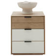 NACHTSCHRANK 50/58,4/44 cm Eiche massiv  - Kaschmir/Eichefarben, Natur, Glas/Holz (50/58,4/44cm) - Valnatura