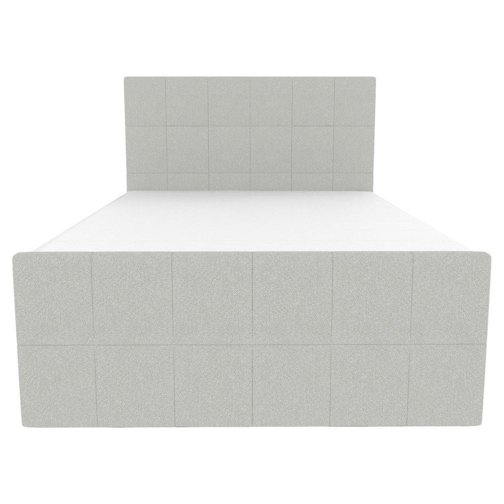 Thumbnail - Boxxx Boxbett, Hellgrau, Textil, H3, Höhe ca. 17 cm, 120x200 cm, Topper durchgehend, Matratze geteilt, Schlafzimmer, Bet...