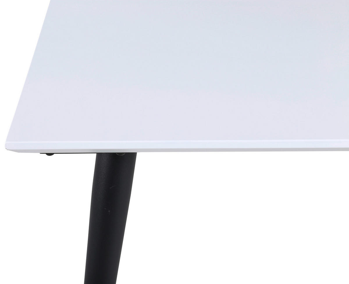 MATBORD i metall, plast 150/90/76 cm   - vit/svart, Design, metall/plast (150/90/76cm) - Livetastic