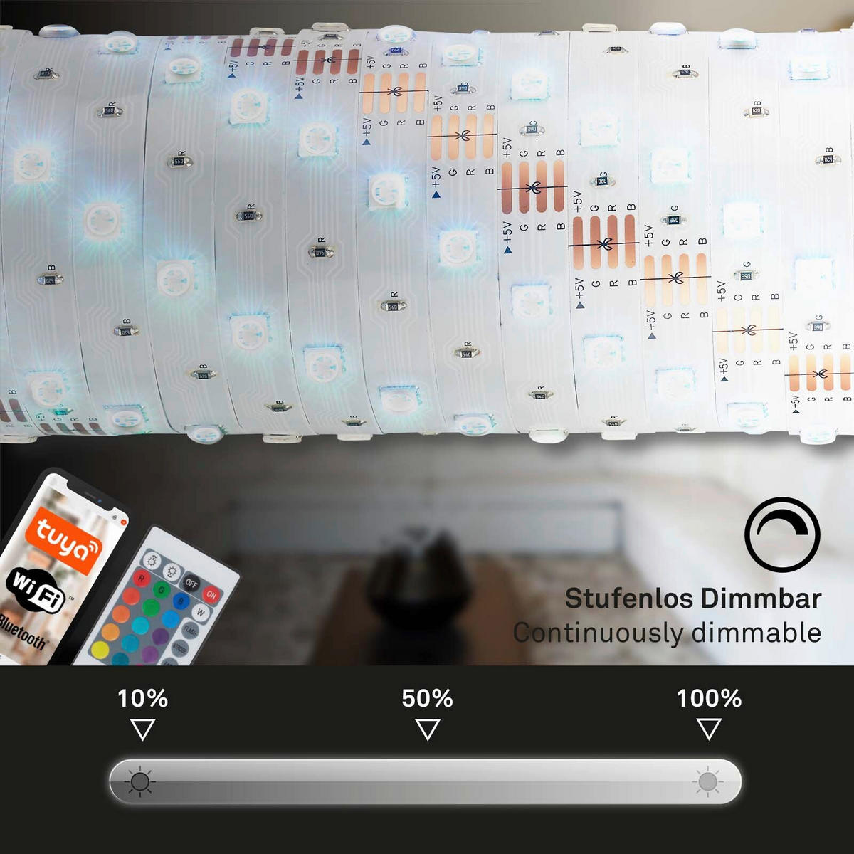 LED TRAKA  - bijela, Basics, plastika (500cm)