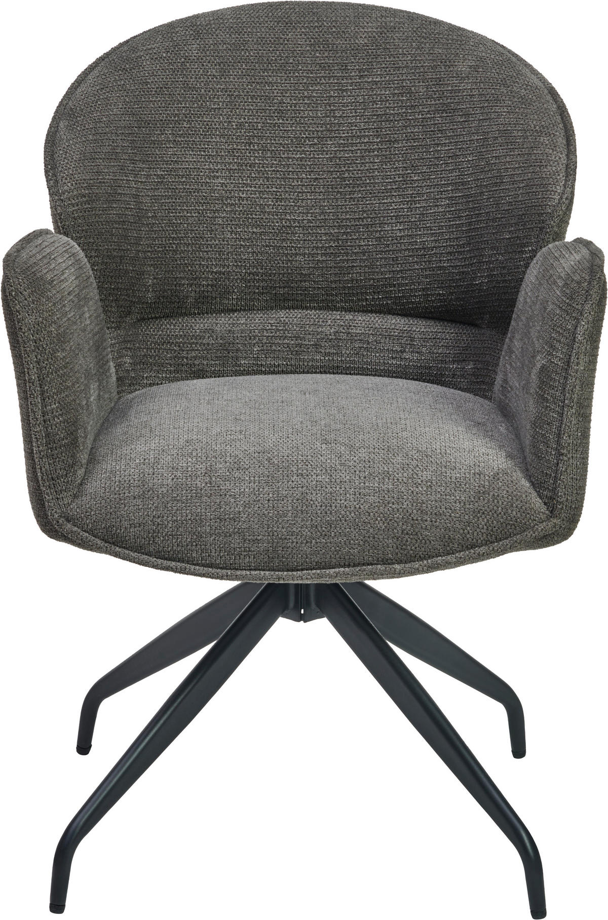 ARMLEHNSTUHL  Sitzfläche 360° drehbar Webstoff  - Schwarz, MODERN, Holz/Textil (60/86/61cm) - MID.YOU