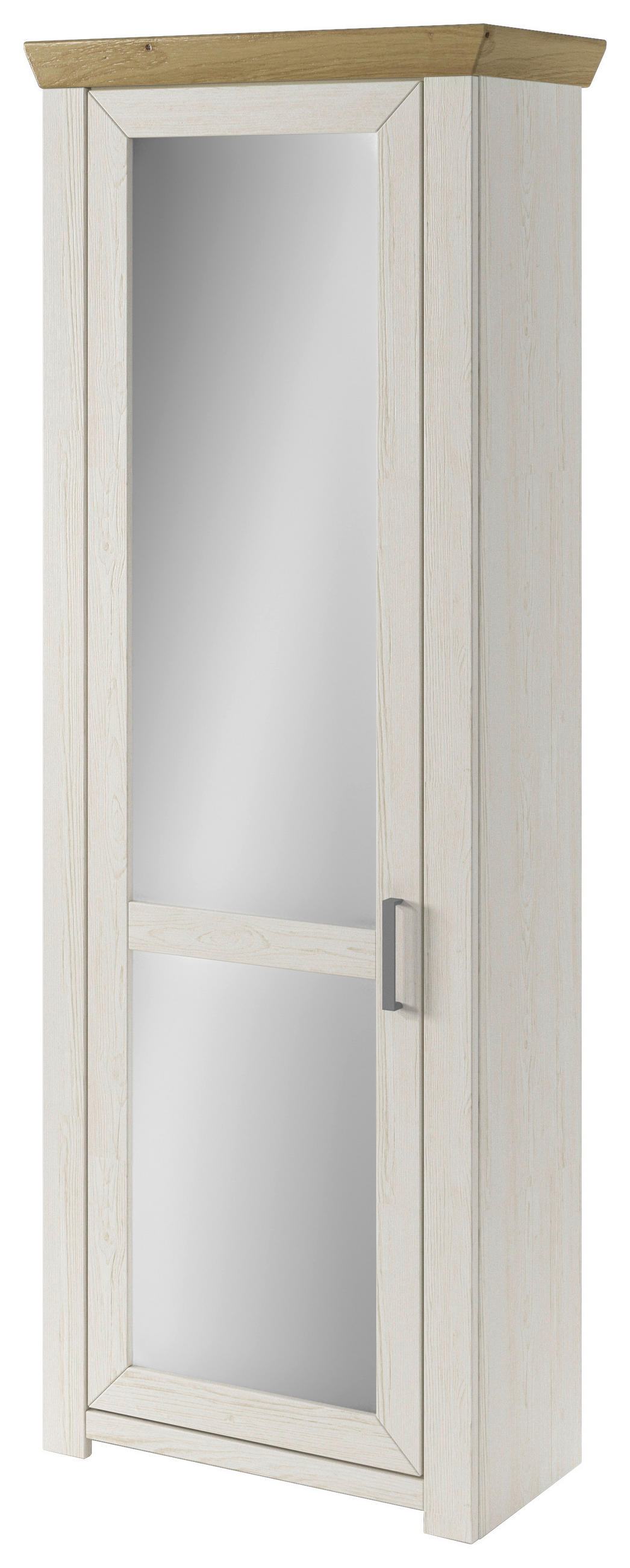 GARDEROBENSCHRANK  in 74,5/206,6/42,2 cm  - Chromfarben/Eichefarben, Basics, Holzwerkstoff/Metall (74,5/206,6/42,2cm) - SetOne by Musterring