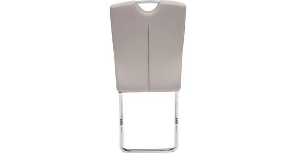 SCHWINGSTUHL in Metall, Textil Chromfarben, Hellgrau - Chromfarben/Hellgrau, Design, Textil/Metall (58,5/99,5/46cm) - Hom`in