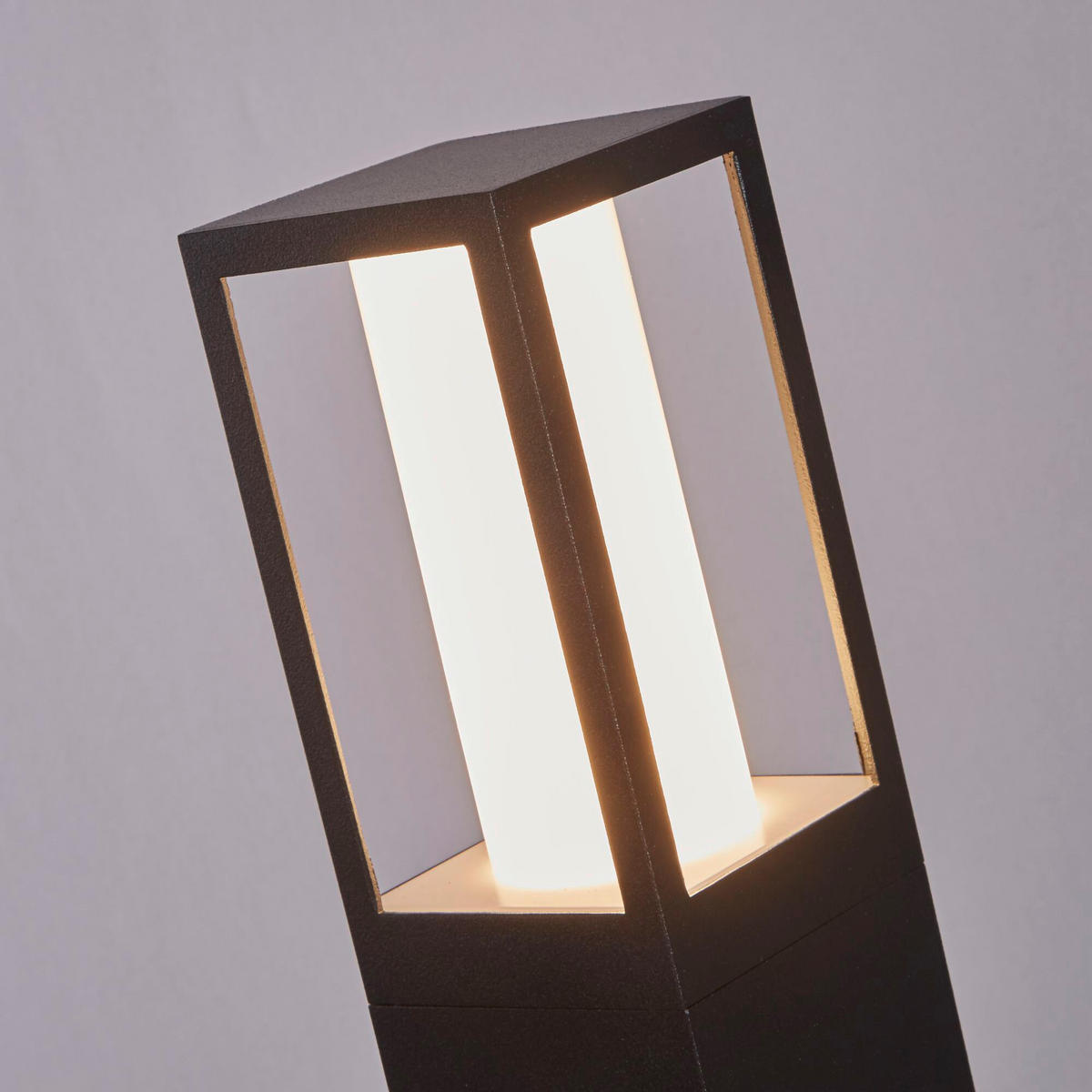 WEGELEUCHTE Avenue 7,5/45 cm  - Hellgrau/Schwarz, Design, Kunststoff/Metall (7,5/45cm)