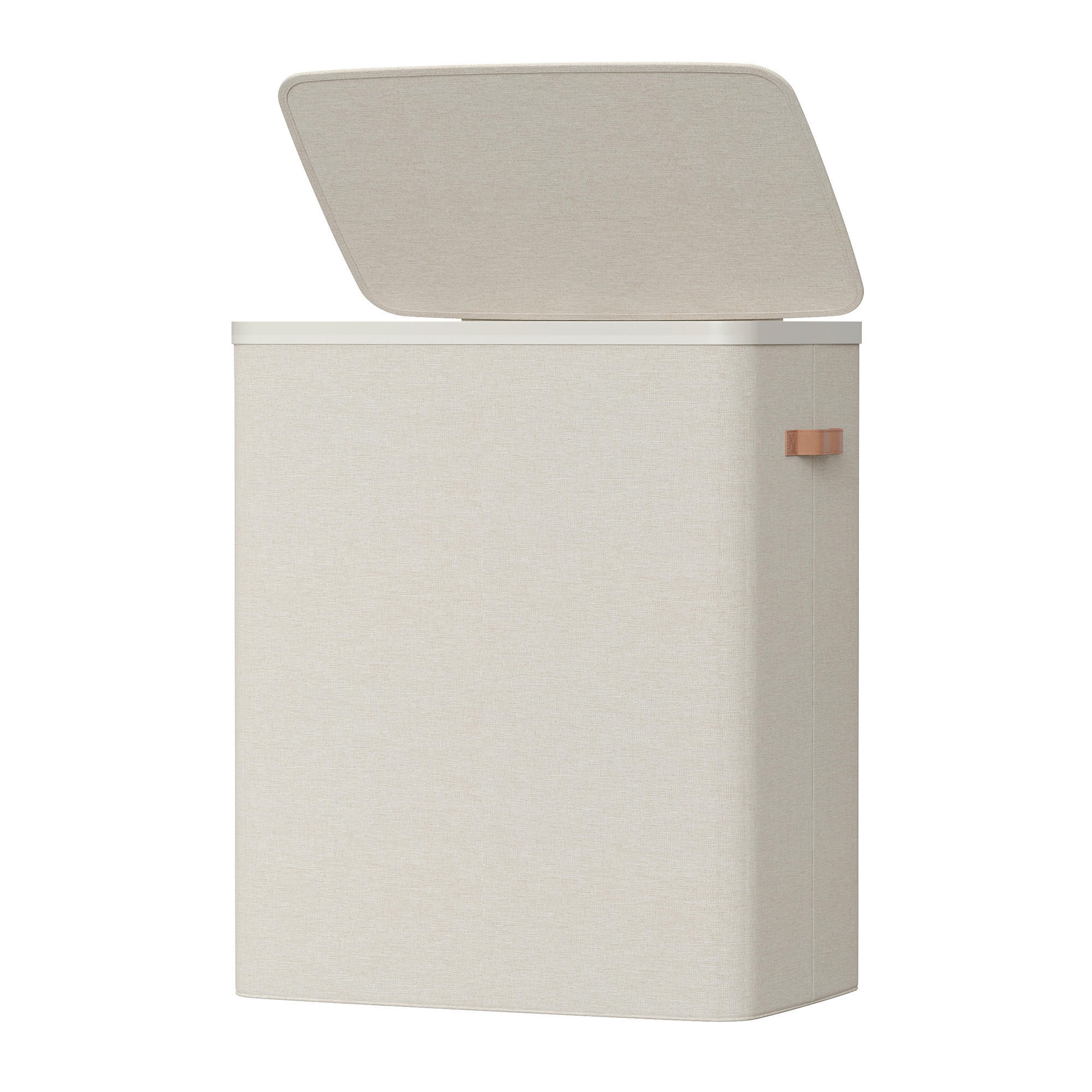 WÄSCHEKORB - Beige, Trend, Holzwerkstoff/Kunststoff (64/75/40cm) - Boxxx