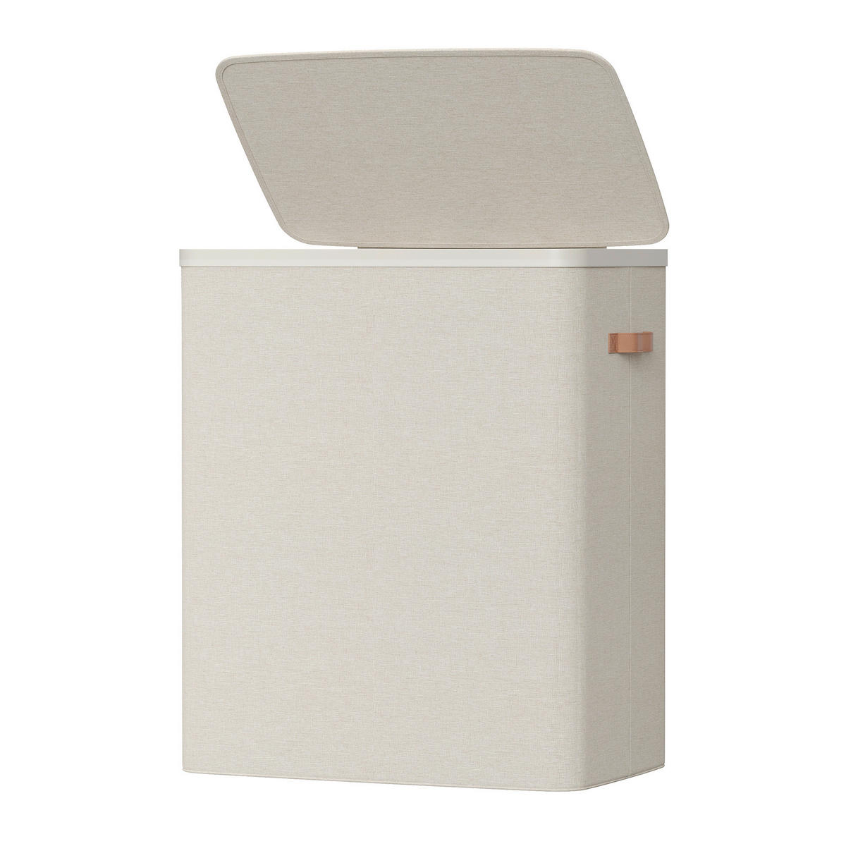 WÄSCHEKORB - Beige, Trend, Holzwerkstoff/Kunststoff (64/75/40cm) - Boxxx