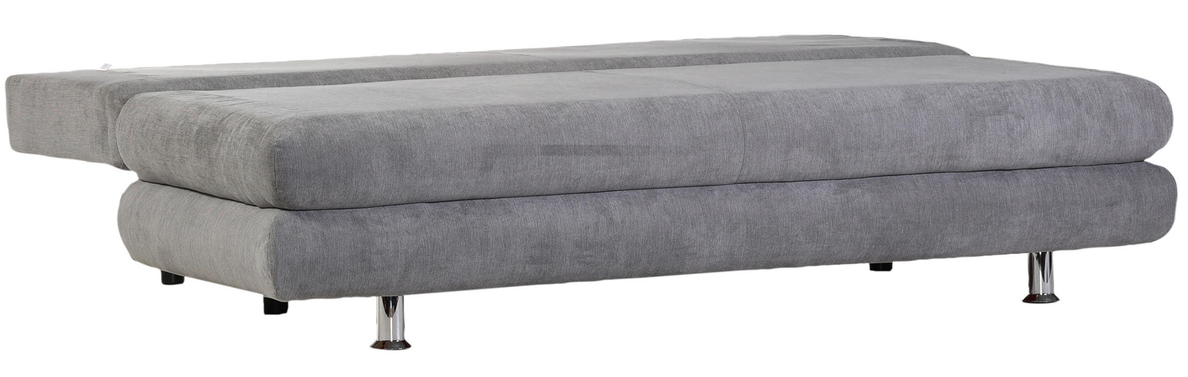 SOFA LEŽAJ siva, svetlosiva  - boja hroma/siva, Dizajnerski, tekstil/plastika (196/74/90cm) - Carryhome