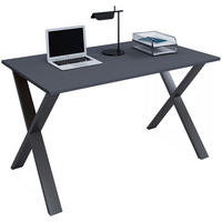 SCHREIBTISCH  in Anthrazit, Schwarz  - Anthrazit/Schwarz, Design, Holzwerkstoff/Metall (140/76/80cm) - MID.YOU