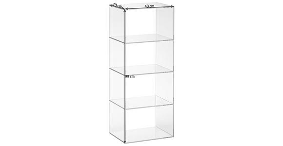 REGAL  40/99/30 cm Transparent  - Transparent, Design, Glas (40/99/30cm) - Xora