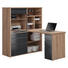 MINI-OFFICE Eichefarben, Grau - Eichefarben/Grau, KONVENTIONELL, Glas (126,6/150/187cm) MINI-OFFICE Eichefarben, Grau - Eichefarben/Grau, KONVENTIONELL, Glas (126,6/150/187cm)