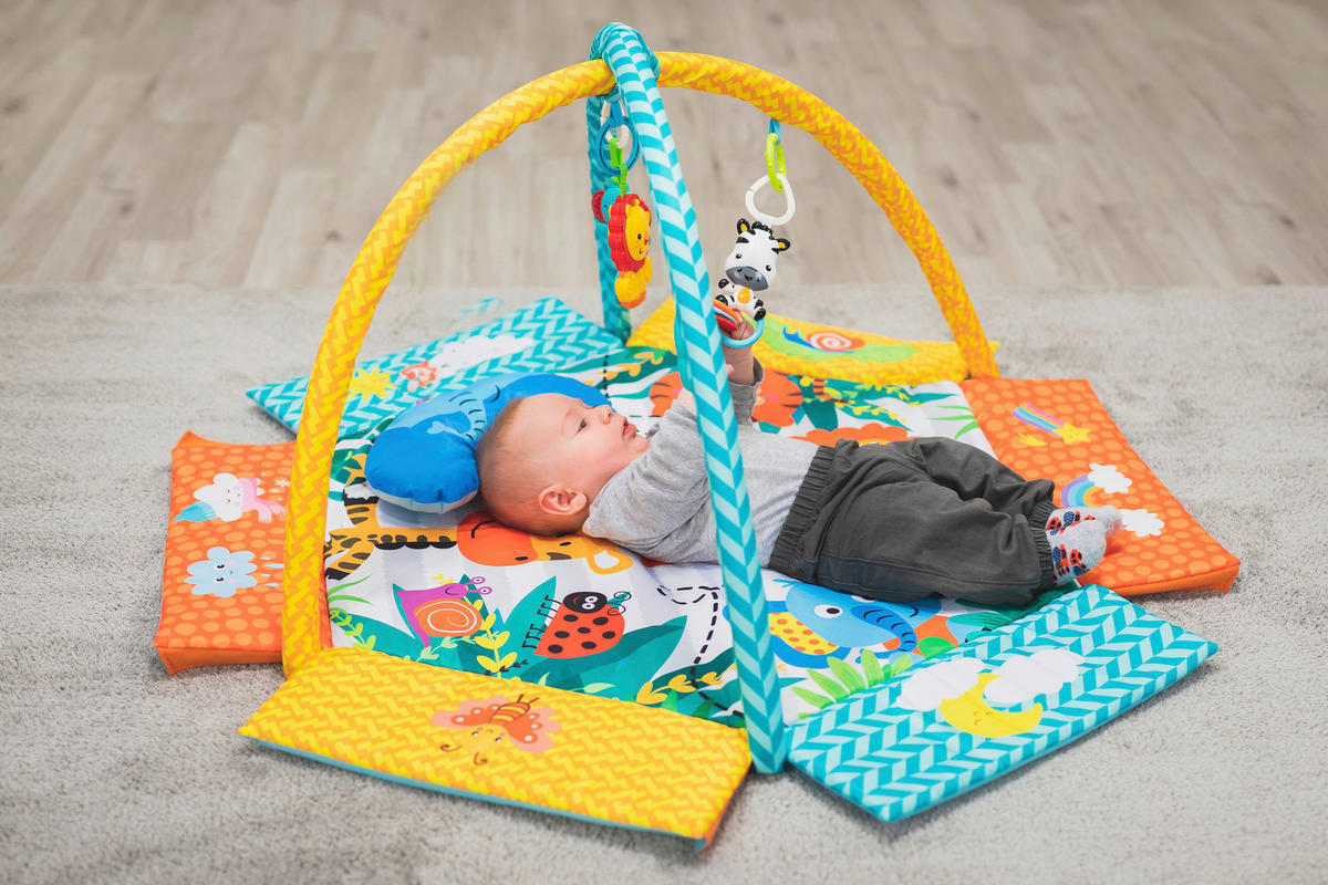 SPIELBOGEN Aktivbogen mit Bälle  - Multicolor, Basics, Kunststoff/Textil (120/55/120cm) - Fillikid