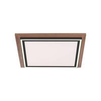 STROPNÍ LED SVÍTIDLO, 53,4/53,4/6,2 cm - Lifestyle, kov/dřevo (53,4/53,4/6,2cm)
