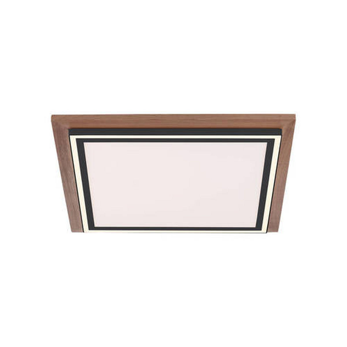 STROPNÍ LED SVÍTIDLO, 53,4/53,4/6,2 cm - Lifestyle, kov/dřevo (53,4/53,4/6,2cm)