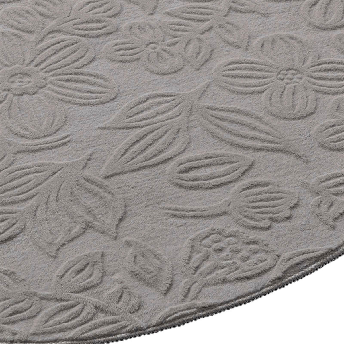 WEBTEPPICH 120 cm Stilo Hellgrau rund  - Hellgrau, Basics, Textil (120cm) - Novel