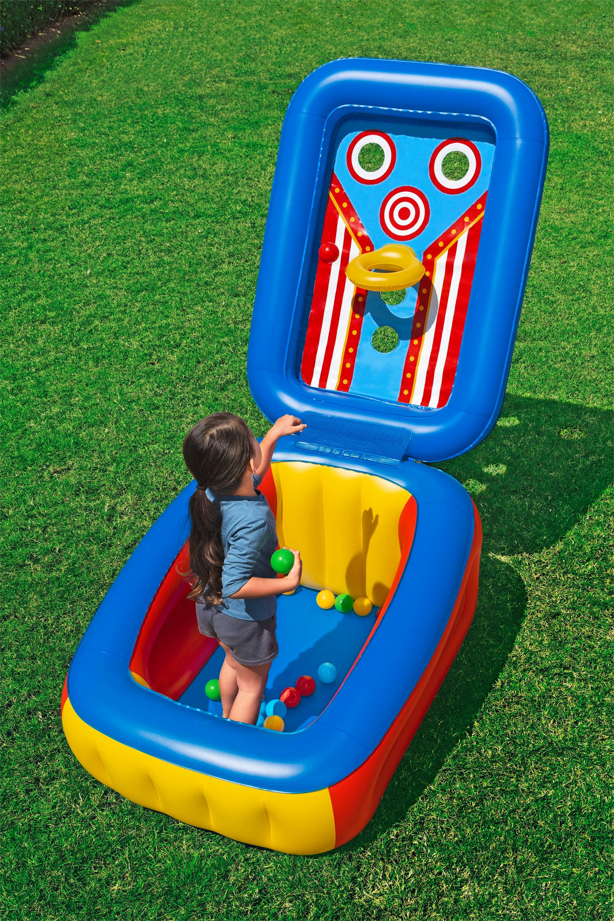 BAZEN S LOPTICAMA   - žuta/plava, Basics, plastika (110/81/62cm) - Bestway