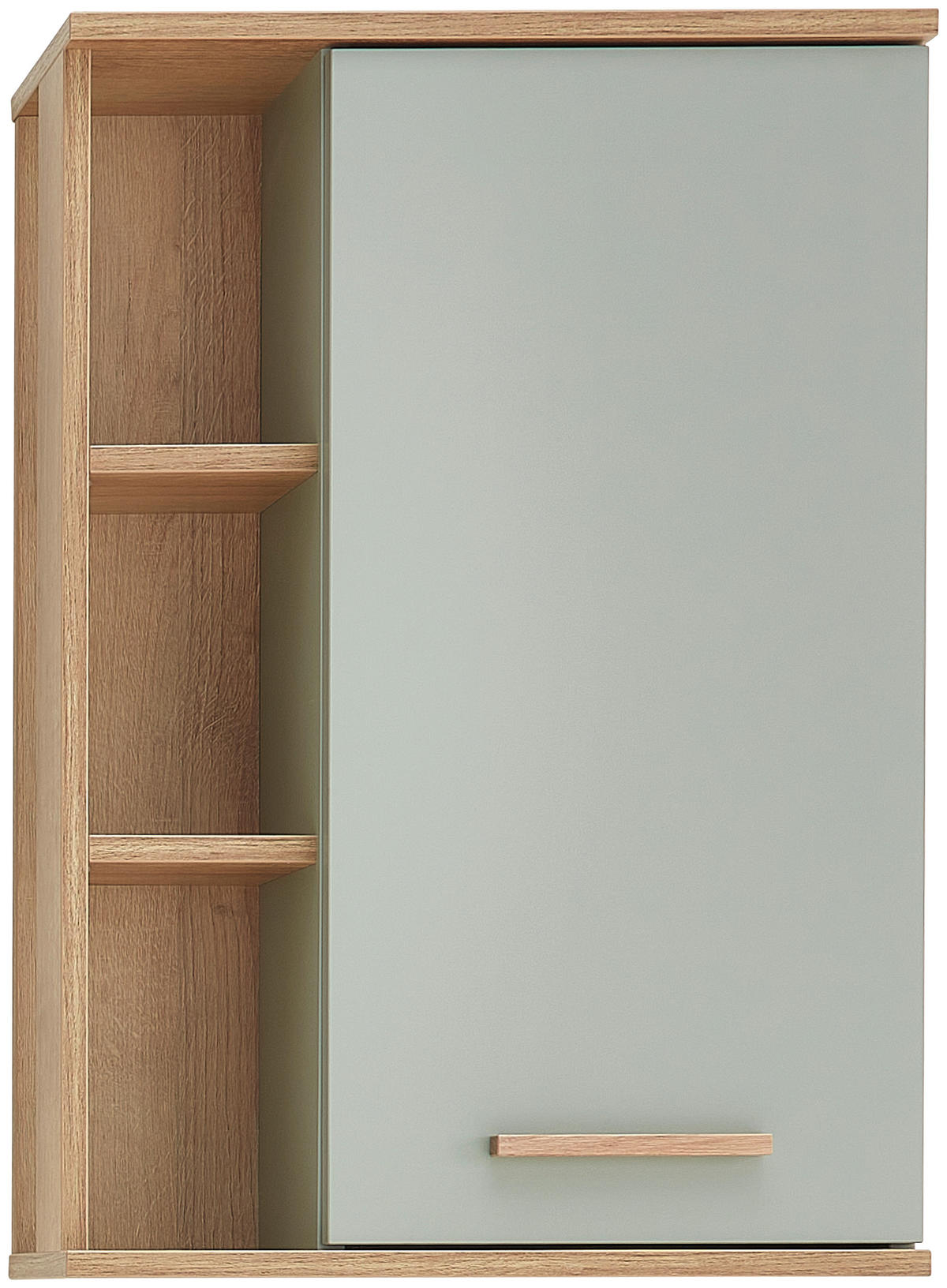 HÄNGESCHRANK 50,5/74,5/20,5 cm  - Eichefarben/Pastellgrün, Design, Glas/Holzwerkstoff (50,5/74,5/20,5cm) - Xora