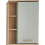 HÄNGESCHRANK 50,5/74,5/20,5 cm  - Eichefarben/Pastellgrün, Design, Glas/Holzwerkstoff (50,5/74,5/20,5cm) - Xora