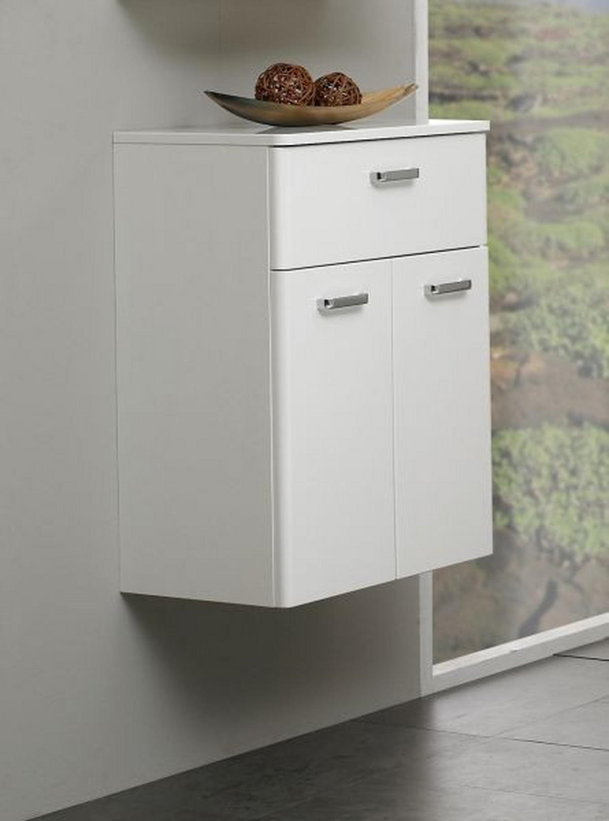 UNTERSCHRANK   - Chromfarben/Weiß, KONVENTIONELL, Holzwerkstoff/Metall (53/72/33cm) - Xora