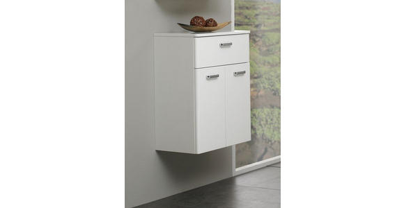 UNTERSCHRANK - Chromfarben/Weiß, KONVENTIONELL, Holzwerkstoff/Metall (53/72/33cm) - Xora