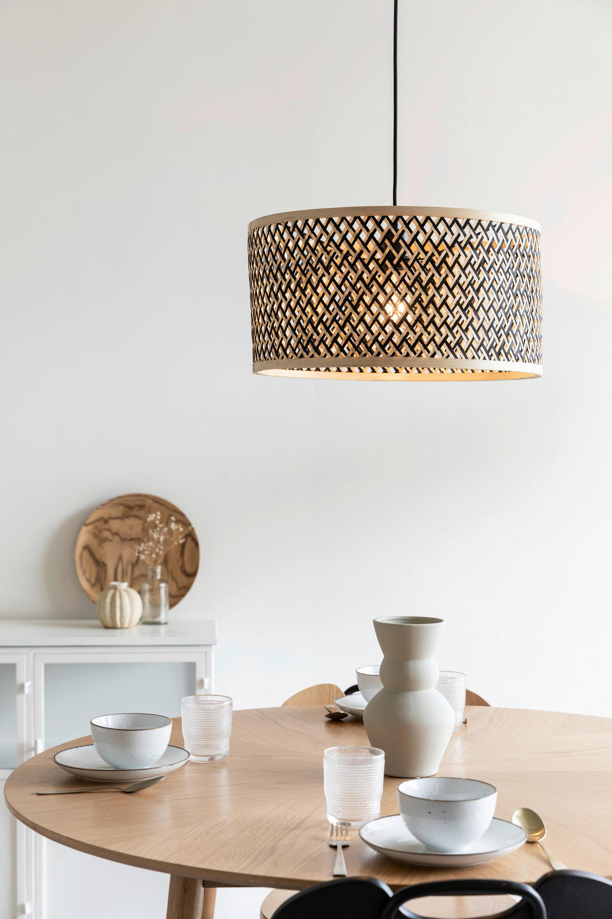 HÄNGELEUCHTE 33/153/33 cm   - Design, Holz (33/153/33cm) - Zuiver