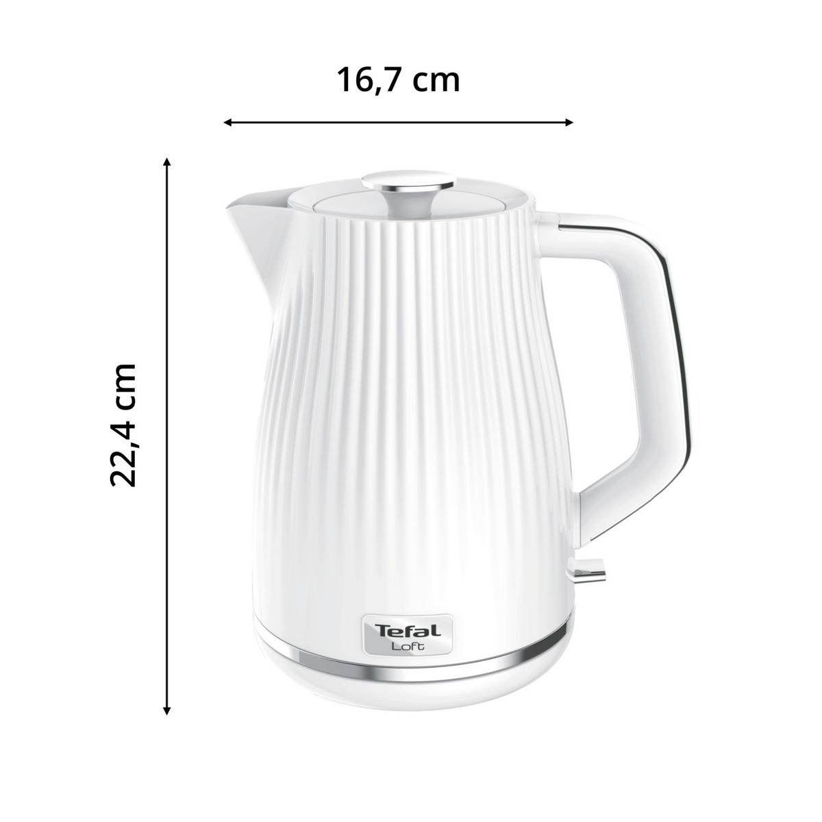 KUHALO ZA VODU Tefal Loft  1.7 l  - bijela, Basics, plastika (22.1/19.1/23.6cm) - Tefal