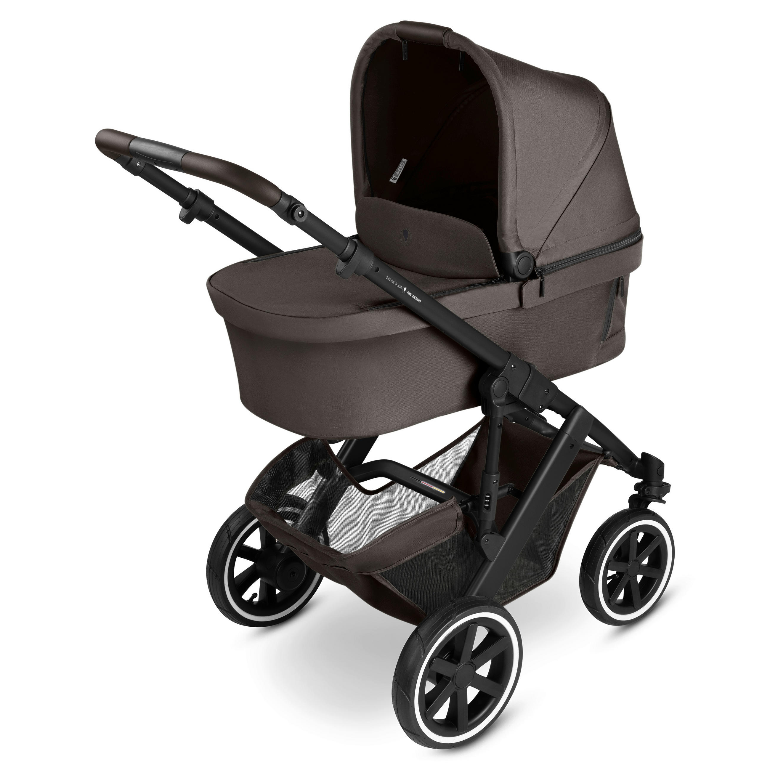 KINDERWAGENSET  Salsa 5 Air Starter Set - Teddy  Teddy  - Sandfarben/Schwarz, Basics, Textil/Metall (95,5/63/118cm) - ABC Design