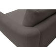 ECKSOFA  in Chenille Dunkelbraun  224/307 cm  - Dunkelbraun/Schwarz, KONVENTIONELL, Kunststoff/Textil (224/307cm) - Hom`in