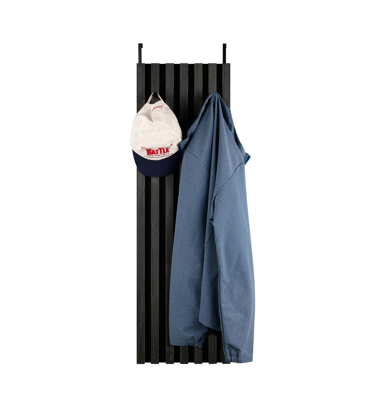 TÜRGARDEROBE  in furniert Schwarz, Eiche dunkel  - Eiche dunkel/Schwarz, MODERN, Holzwerkstoff/Textil (30/100/1,7cm) - Milino